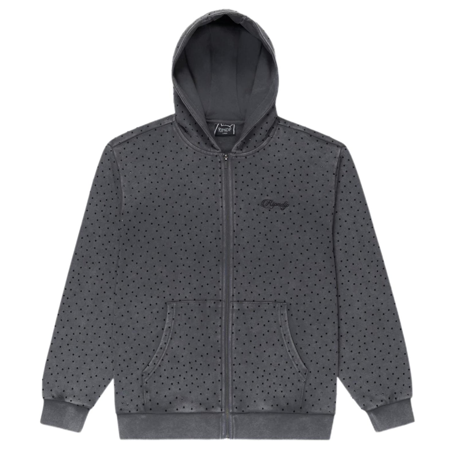 Ripngems Zip Up Hoodie (Charcoal Wash)
