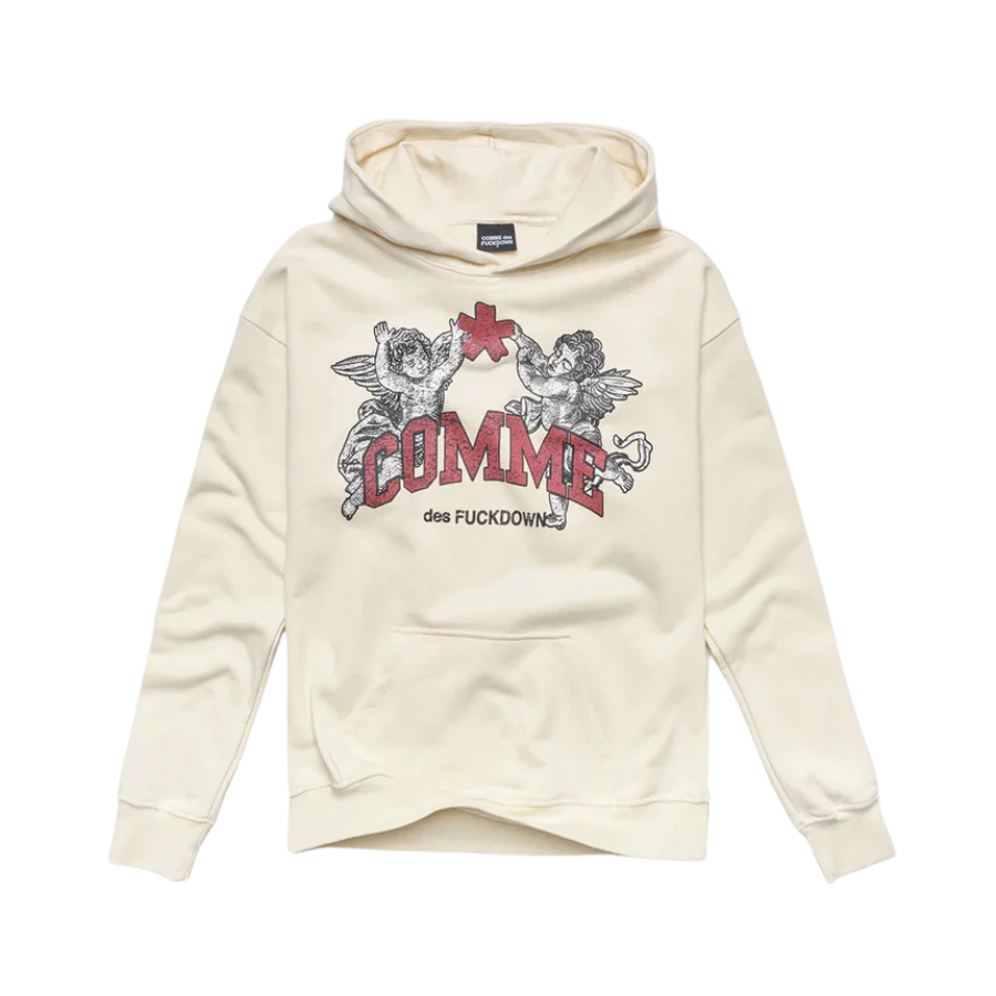 felpa cappuccio con stampa sul davanti comme des fuckdown